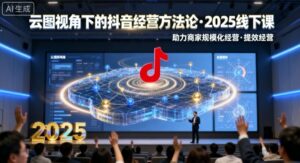 云图视角下的抖音经营方法论，2025线下课，助力商家规模化经营，提效经营(录音+字幕)-离锋创库