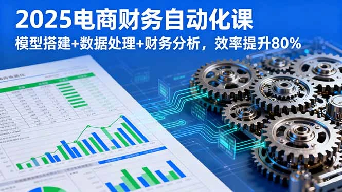 【精】2025电商财务自动化课，模型搭建+数据处理+财务分析，效率提升80%-离锋创库