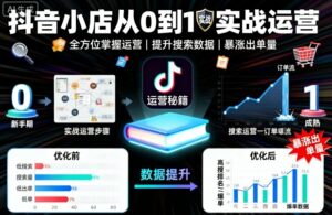 抖音小店从0到1实战运营，帮你全方位掌握小店运营，提升搜索数据与出单量-离锋创库