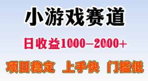 最新小游戏赛道,日收益1k-2k+,项目稳定上手快门槛低,在家就可以自己创业【揭秘】-离锋创库