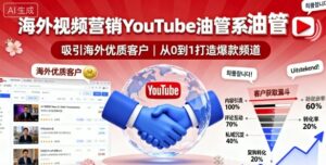海外视频营销YouTube油管系列课程，吸引海外优质客户-离锋创库