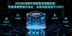 2025B2B新外贸转型全链路实操:掌握渔塘营销方法论,实现询盘量提升300%-离锋创库