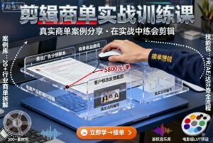 剪辑商单实战训练课，真实商单案例分享，在实战中练会剪辑-离锋创库