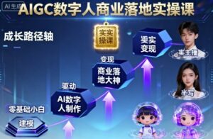 AIGC数字人商业落地实操课,从零基础小白到AI数字人大神-离锋创库