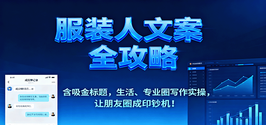 服装人文案全攻略,含吸金标题,生活、专业圈写作实操,让朋友圈成印钞机!-离锋创库