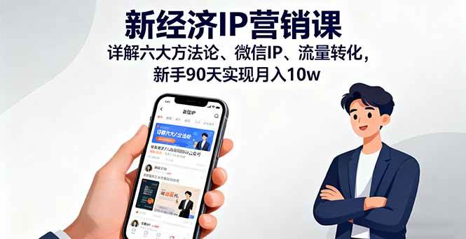 (16194期)新经济IP营销课:详解六大方法论、微信IP、流量转化,新手90天实现月入10w-离锋创库