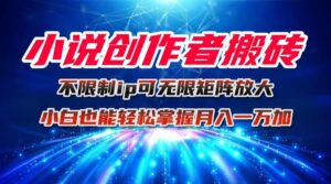 小说创作者搬砖玩法,不限制IP简单无脑 可矩阵无限放大小白也能实现轻…-离锋创库