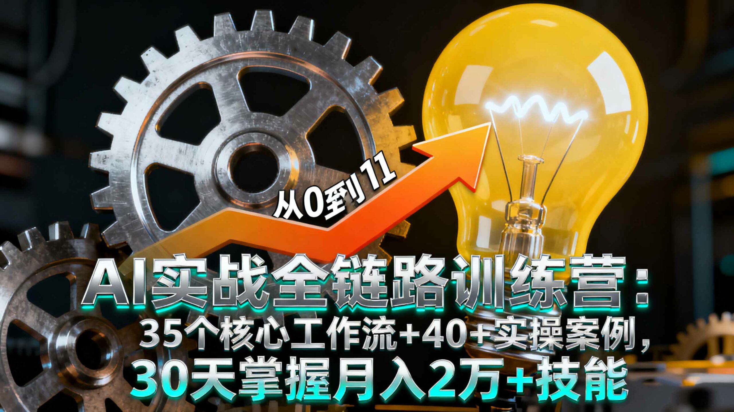 AI实战全链路训练营:35个核心工作流+40+实操案例,30天掌握月入2万+技能-离锋创库