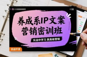 养成系IP文案营销密训班,实战中学习真高级营销-离锋创库