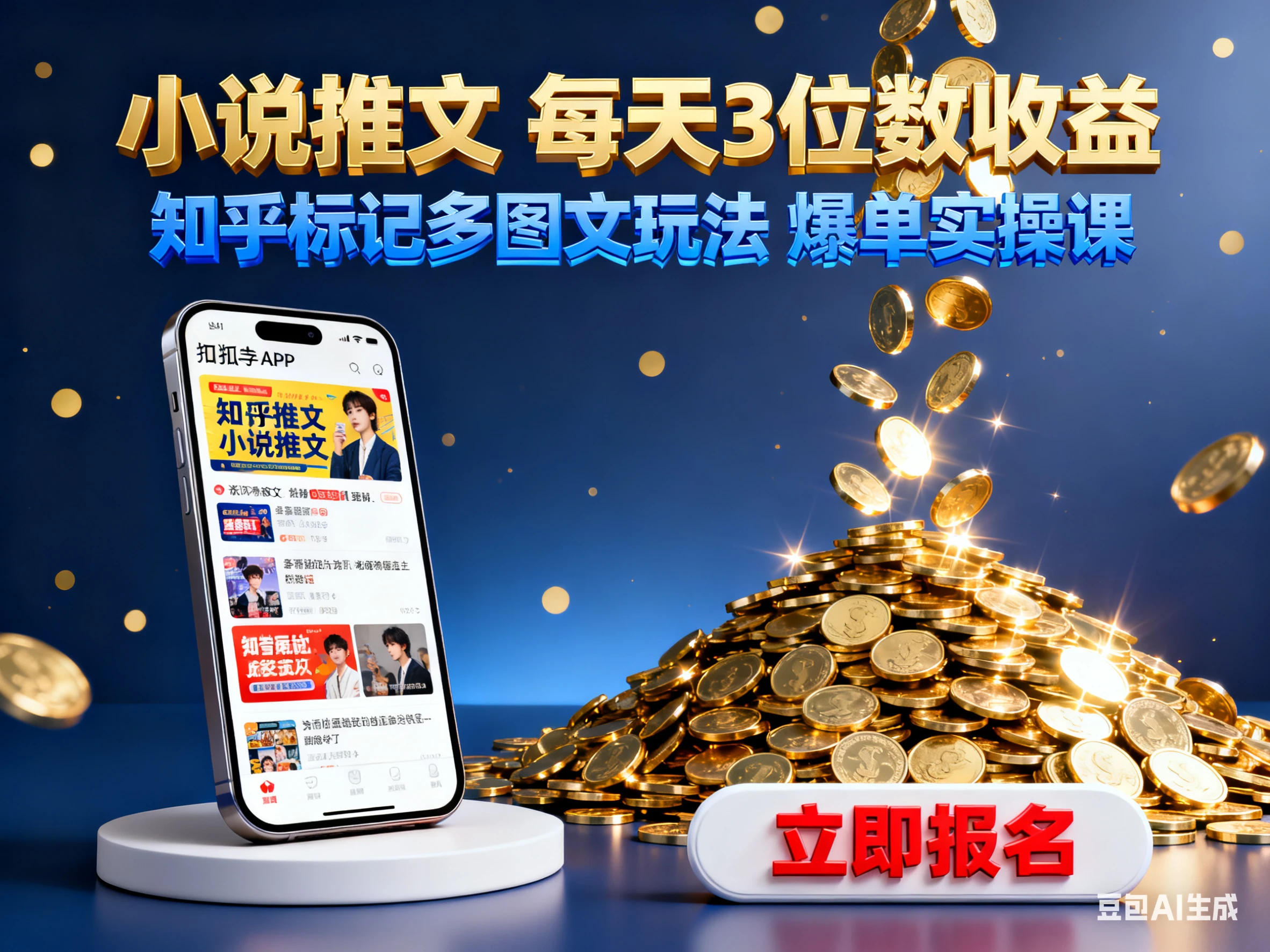 小说推文 每天3位数收益 知乎标记多图文玩法 爆单实操课-离锋创库