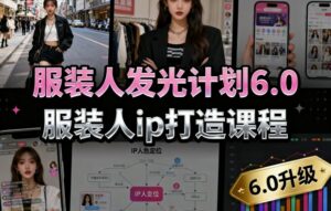 服装人发光计划6.0,服装人ip打造课程,文案创富篇-生活圈写作篇-客户思维篇-专业圈写作篇-技能实操篇-公域获客篇-离锋创库