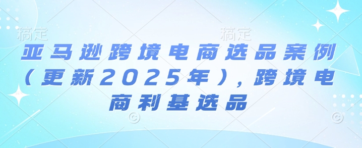 亚马逊跨境电商选品案例(更新2025年10月)，跨境电商利基选品-离锋创库