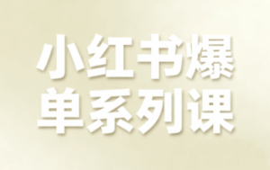 尼采老师·小红书爆单系列课-离锋创库