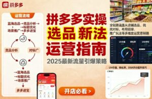 王校长9月12拼多多实操新玩法，全链路涵盖从店铺选品、找对标，布局链接，推广玩法等多维度运营思路-离锋创库