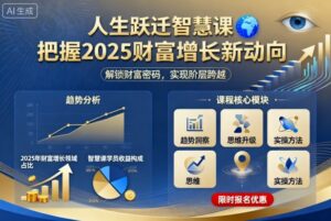 人生跃迁智慧课,把据2025财富增长新动向-离锋创库