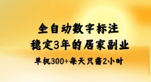 全自动数字标注，稳定3年的蓝海项目，居家也能矩阵开干的副业，单机日入3张+【揭秘】-离锋创库