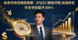 商业咨询变现落地课：IP定位/视觉营销/流量转化，单客单价提升300%-离锋创库