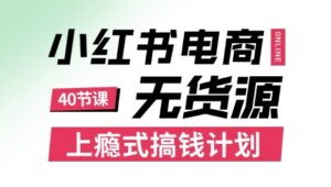 小红书无货源电商课程,上瘾式搞钱计划,不论月薪3k还是3W都应该学的賺钱技巧-离锋创库