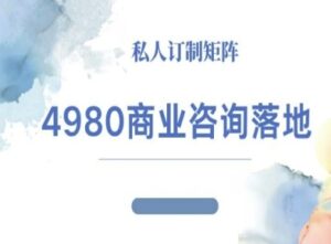 4980商业咨询师落地课程-ip运营高客单教程-离锋创库