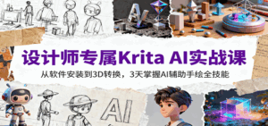 设计师专属Krita AI实战课:从软件安装到3D转换,3天掌握AI辅助手绘全技能-离锋创库