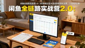 闲鱼全链路实战营2.0：9月新规过后从选品到标准化运营，7天快速出单-离锋创库