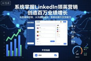 系统掌握LinkedIn领英营销，创造百万业绩增长，从思维到获客，从沟通到成交，系统化提升外贸能力-离锋创库