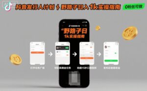 抖音发行人计划全新野路子玩法，随时随地，只要有手机，就能操作，日入1k+【揭秘】-离锋创库