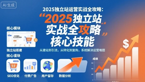 【精】2025独立站运营实战全攻略，一站式掌握独立站运营核心技能-离锋创库
