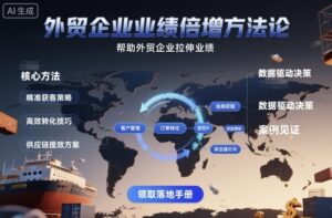 外贸企业业绩倍增方法论,帮助外贸企业拉伸业绩-离锋创库