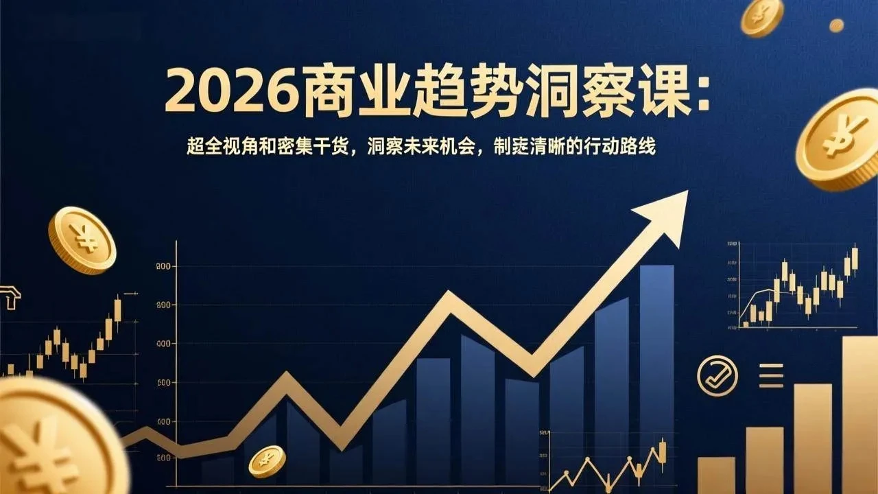 【精】2026商业趋势洞察课：超全视角和密集干货，洞察未来机会，制定清晰的行动路线-离锋创库