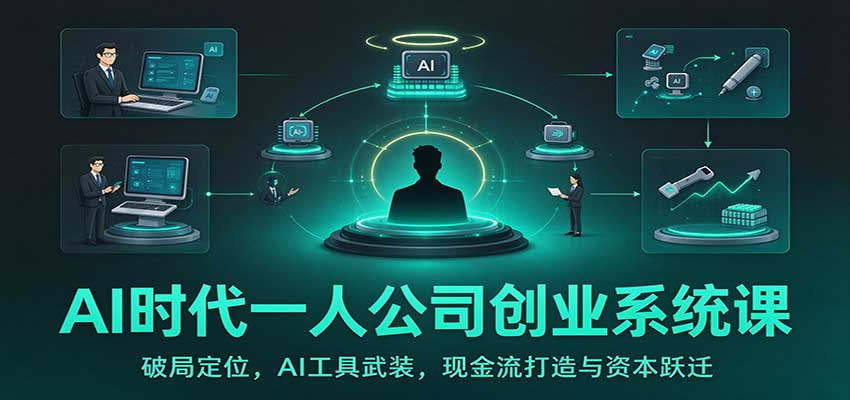 AI时代一人公司创业系统课：破局定位，AI工具武装，现金流打造与资本跃迁-离锋创库