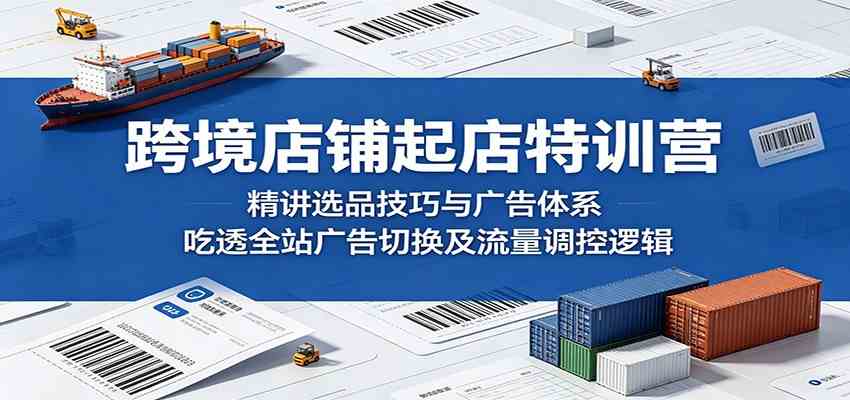 跨境店铺起店特训营：精讲选品技巧与广告体系，吃透全站广告切换及流量调控逻辑-离锋创库