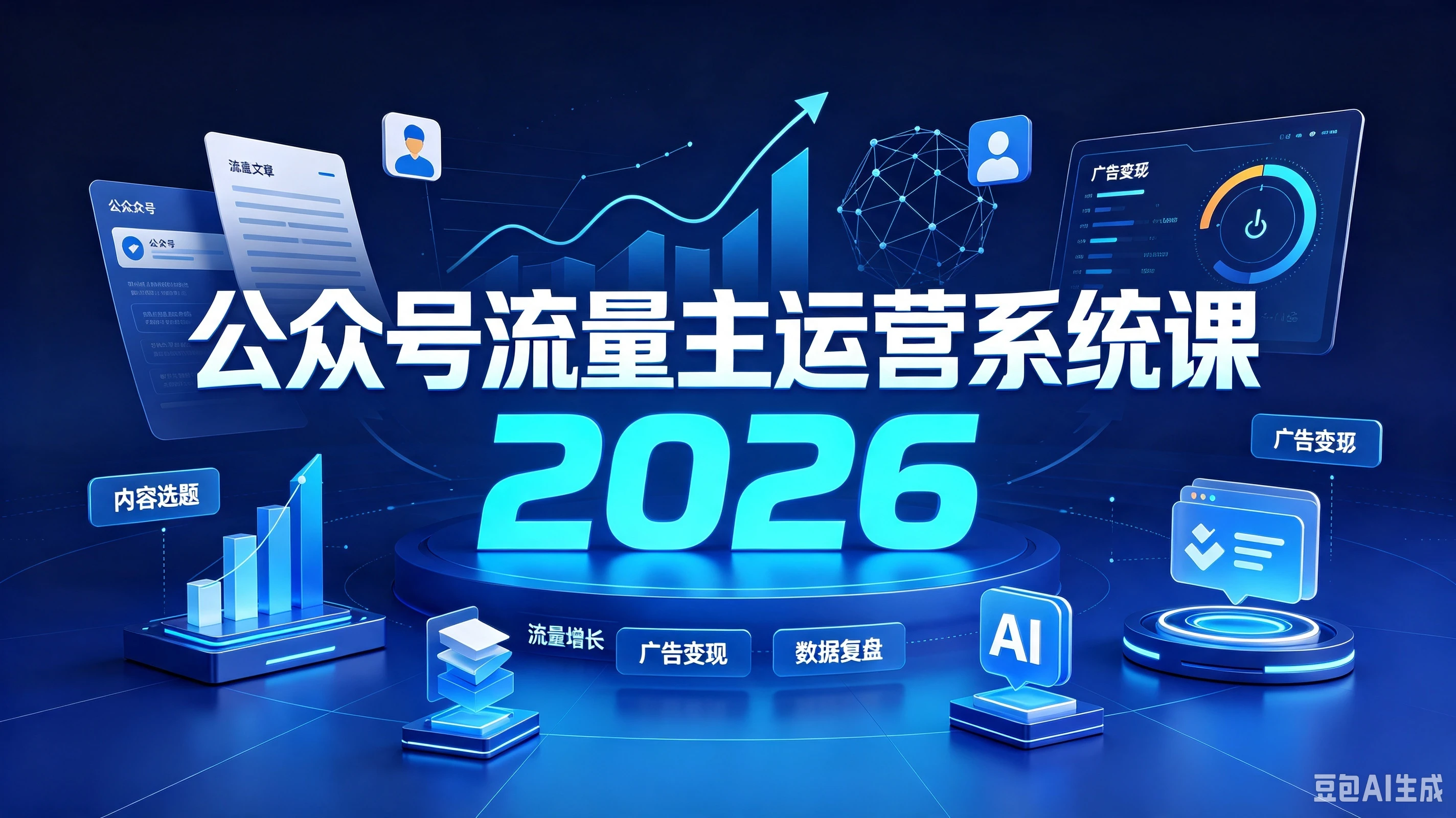 公众号流量主运营系统课，批量做号隔离方法、高爆率选题方法，全都教会你（更新2026年7月）-离锋创库