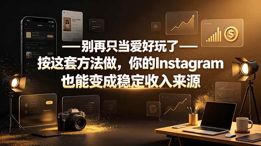 （19591期）别再只当爱好玩了——按这套方法做，你的Instagram也能变成稳定收入来源-离锋创库