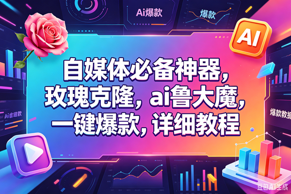 （18531期）玫瑰克隆，一键ai神器，爆款工具，自媒体必备，60多个功能的详细教程-离锋创库