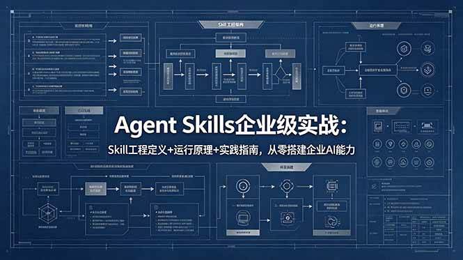（18565期）Agent Skills企业级实战：Skill工程定义+运行原理+实践指南，从零搭建企业AI能力-离锋创库