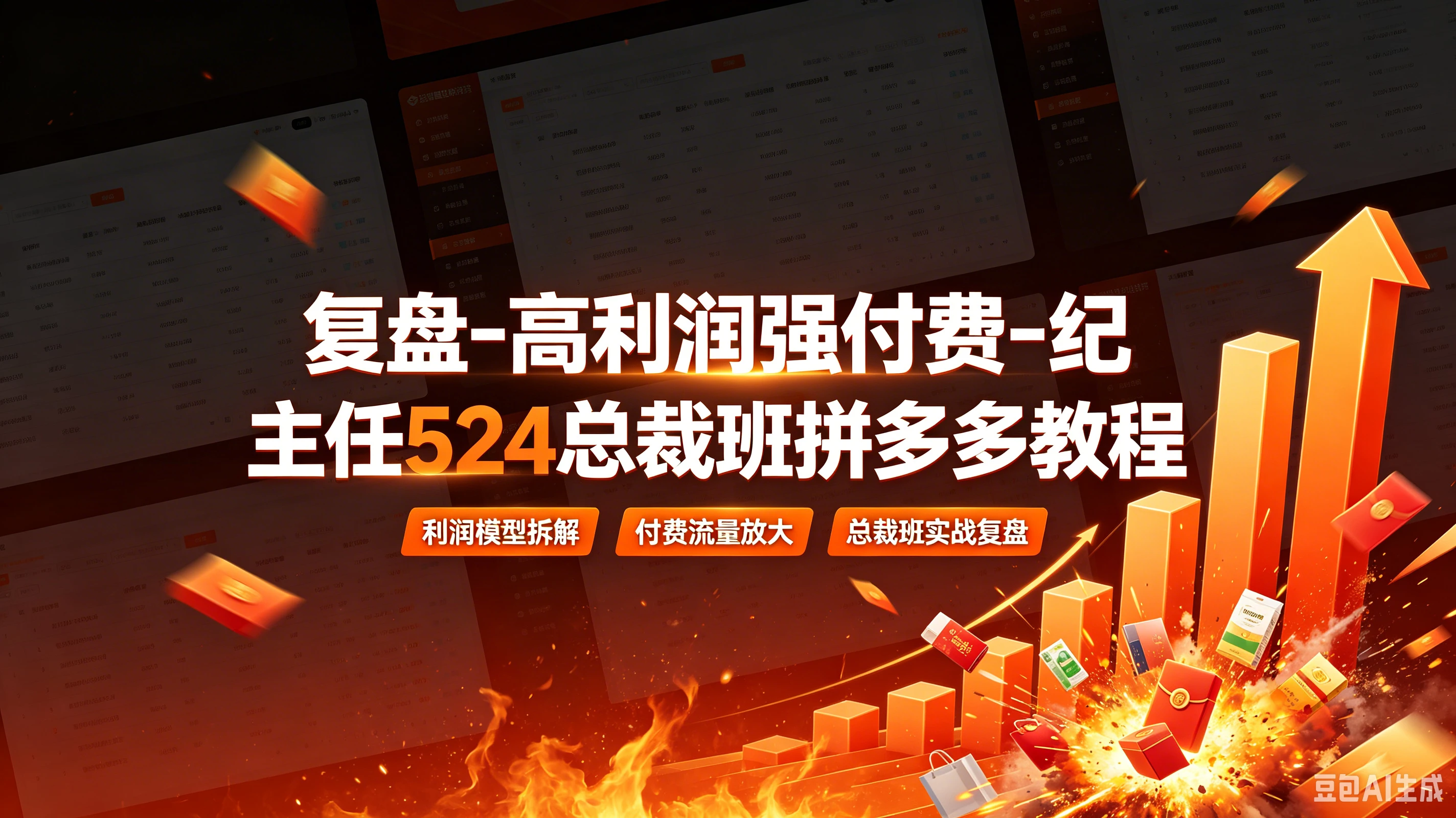【精】复盘-高利润强付费-纪主任524总裁班拼多多教程-离锋创库