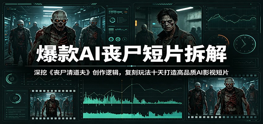 爆款AI丧尸短片拆解:深挖《丧尸清道夫》创作逻辑,复刻玩法快速打造高品质AI影视短片-离锋创库