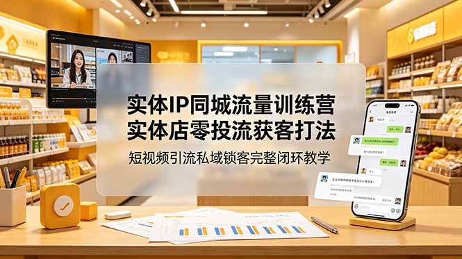 (18999期)实体IP同城流量训练营:实体店零投流获客打法,短视频引流私域锁客完整闭环教学-离锋创库