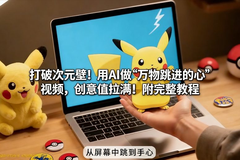 打破次元壁!用AI做【万物跳进手心】视频,创意值拉满!附完整教程-离锋创库