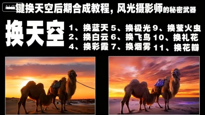 【精】一键换天空后期合成教程,风光摄影师的秘密武器