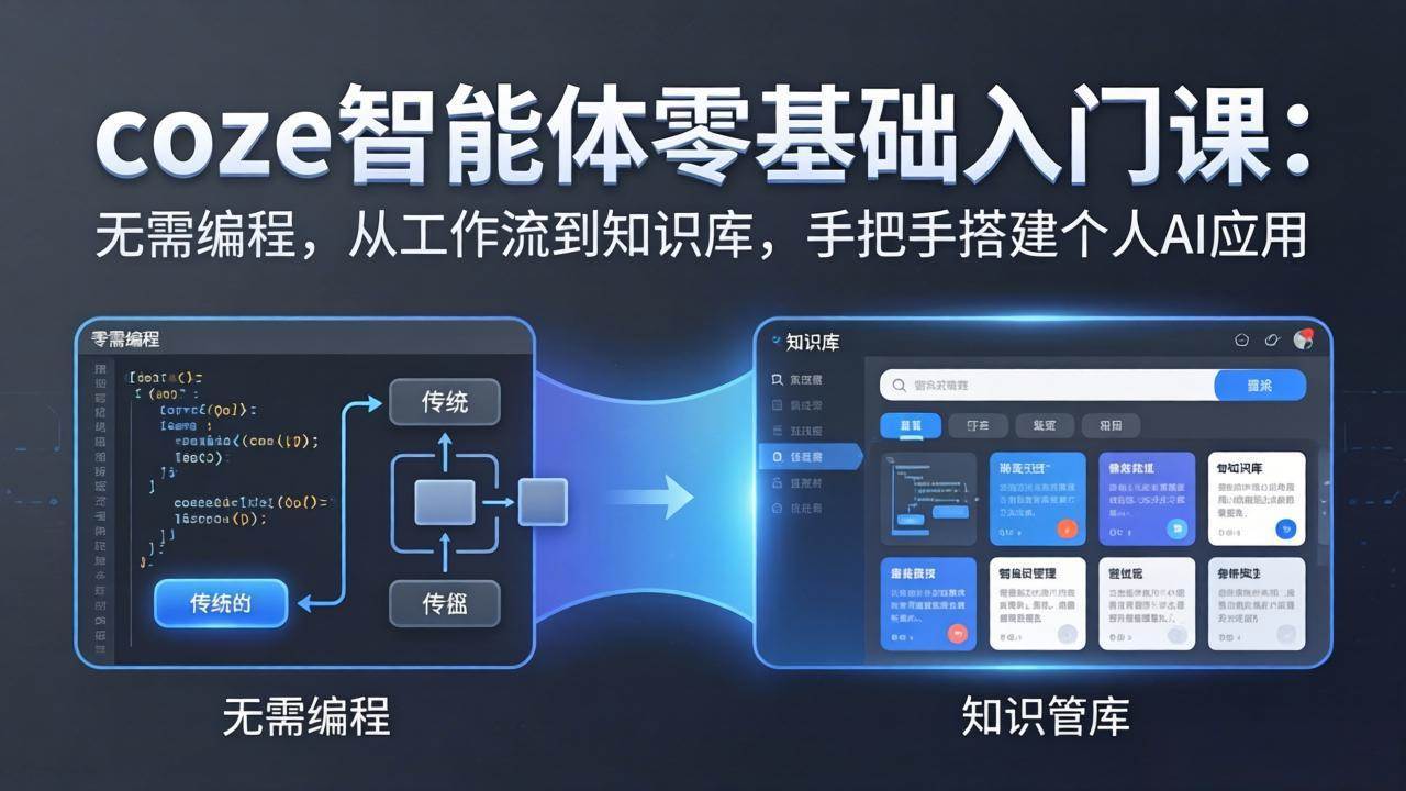 （17775期）coze智能体零基础入门课：无需编程，从工作流到知识库，手把手搭建个人AI应用-离锋创库