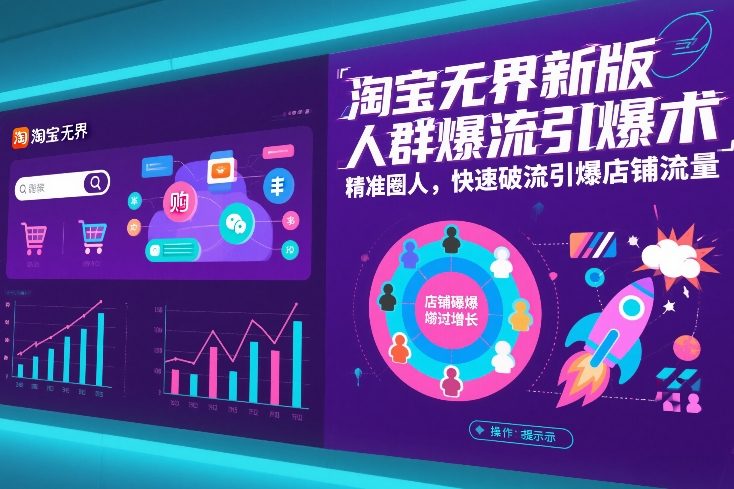 淘宝无界新版人群爆流引爆术，精准圈人，快速破流引爆店铺流量-离锋创库