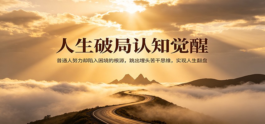 人生破局认知觉醒，普通人努力却陷入困境的根源，跳出埋头苦干思维，实现人生翻盘-离锋创库