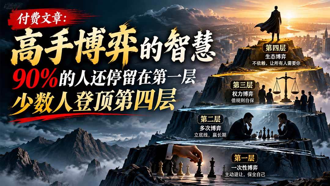 （20628期）【无水印】付费文章：高手博弈的智慧，90%的人还停留在第一层，少数人登顶第四层-离锋创库
