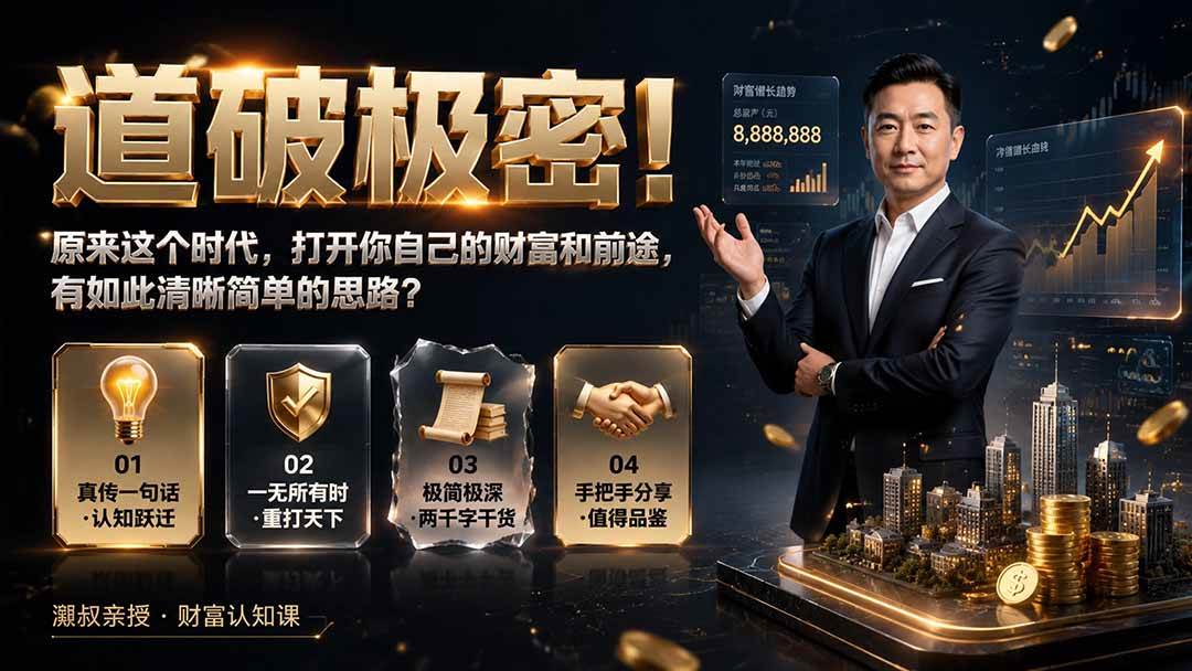 (19661期)付费文章:道破极密!原来这个时代,打开你自己的财富和前途,有如此清晰简单的思路?-离锋创库