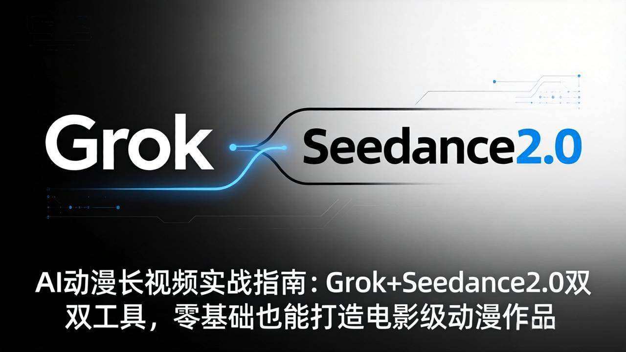 （18153期）AI动漫长视频实战指南：Grok+Seedance2.0双工具，零基础也能打造电影级动漫作品-离锋创库
