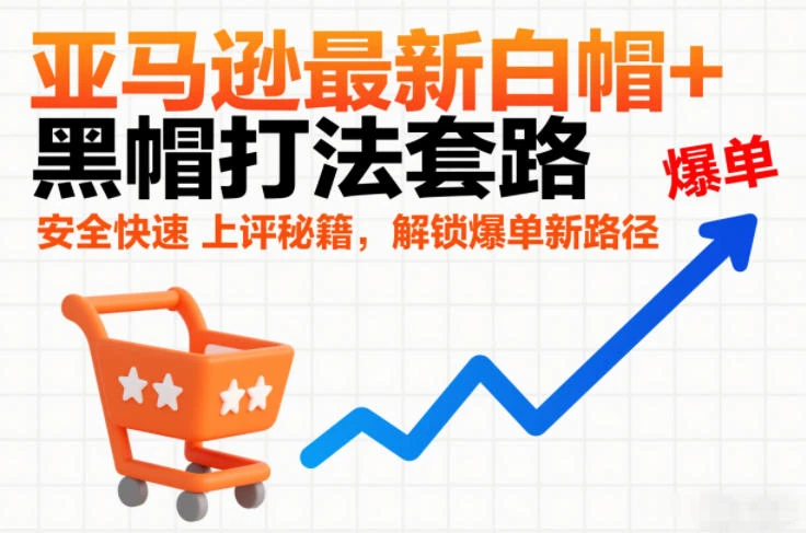 亚马逊最新白帽+黑帽打法套路，安全快速上评秘籍，解锁爆单新路径-离锋创库