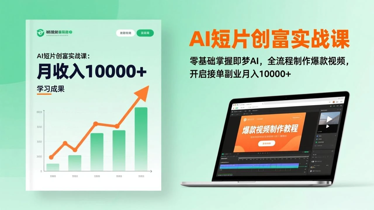 【精】AI短片创富实战课:零基础掌握即梦AI,全流程制作爆款视频,开启接单副业月入10000+(更新) 【精】AI短片创富实战课:零基础掌握即梦AI,全流程制作爆款视频,开启接单副业月入10000+(更新)