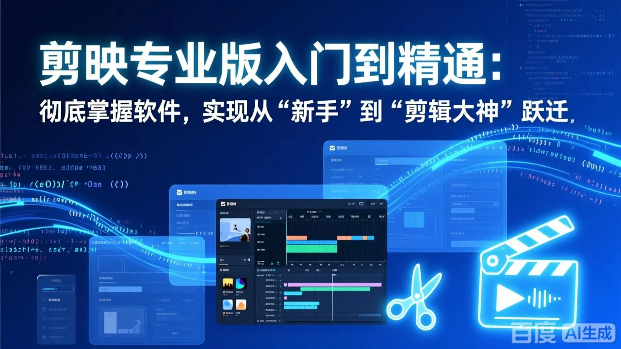 【精】剪映专业版入门到精通：彻底掌握软件，实现从“新手”到“剪辑大神”跃迁-离锋创库